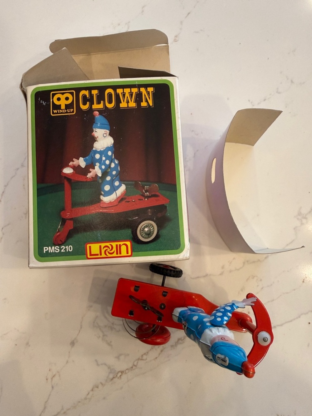 Red & Blue Wind-Up Clown Toy - Kids Toy